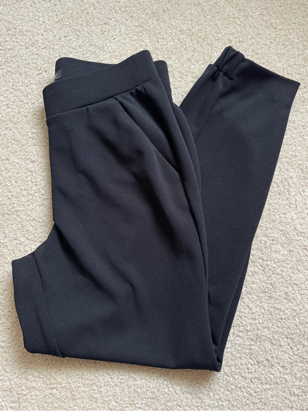 LOFT Black Pull-On Jogger Dress Pants